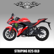 Yamaha R25 Old Striping Decal / Old R25 Motorcycle Sticker / Yamaha Yzf R25 Old Sticker / R 25 Motor