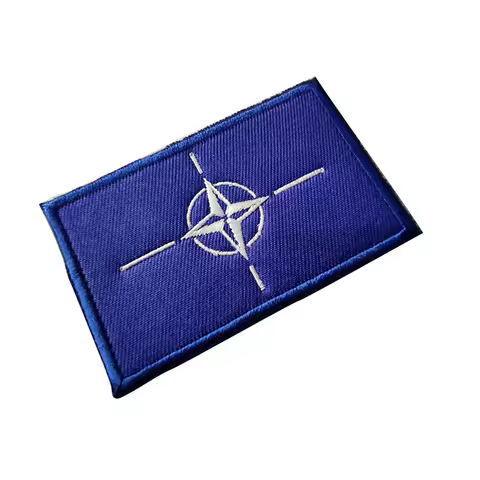 OTAN NATO Flag Patches Embroideried Velcros Patches for Clothes Military Tactical Embroidery Armband