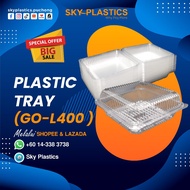 OP-L400 (6.5"inch) OPS Food Box Plastic Clear Container Bakery Cake Bekas [50pcs± ]