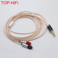 4.4MM XLR 16 Cores PC OCC Copper Silver Mixed Headphone Cable For Sennheiser HD580 HD600 HD650 HDxxx