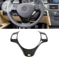 Steering Wheel trim Car Decal Accessories Interior Carbon Fiber Style Cover For BMW 3 Series E90 E92 E93 05-12