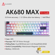 AJAZZ AK680 MAX Mechanical Keyboard HE Hall Effect Switch 60% 8k/1K RGB Wired/Wireless Gaming Rapid 