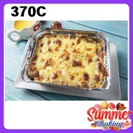 5 sets Square Aluminium Foil Container w/ Plastic Cover 370C (12.9x12.9cm)