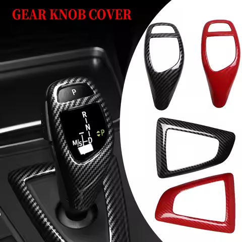 ABS Gear Lever Cover for BMW 3/5 Series F20 F10 F31 F22 X3 F25 X5 Easy Installation Carbon Fiber Tex