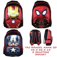 Cute Character School Bag Children Elementary School Backpack PAUD / Kindergarten R3C3 Elementary School Children School Bag Iron Man Captain Spiderman - Headotspr