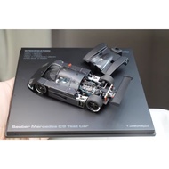 HPI RACING 43 Mercedes-Benz Sobo C9 RACING Car, Matte Black Test Version RACING Car 1/43 Scale Alloy