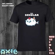 ✔✈✗AXIE INFINITY The Scholar Cute White Axie Shirt Trending Design Excellent Quality T-Shirt (AX44)
