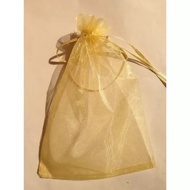 12 x 9 cm. 10-pc Organza Bag Portrait (Gold) 12x9 / 9x12 cm