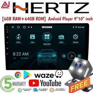 [6GB RAM+64GB ROM]2024 Newest Hertz  Style Android Player 9"10" inch Quad Core Car Multimedia MP5 Player WIFI