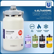 4L Dodge Large Capacity Tumbler Outdoor Portable Stainless Steel Travel Water Bottle