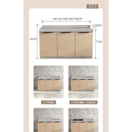 HY-$ Household Kitchen Cabinet Stainless Steel Stove Table Cabinet Cupboard Assembled Cabinet Integrated Cupboard Rural