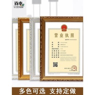 New Version Pure Solid Wood Certificate Frame A4 Table A3 Wall-Hanging Business License Frame 4K8k P