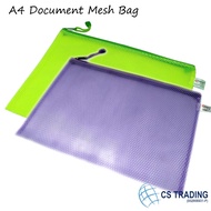2 pcs x A4 Size Zip File Document Bag Mesh File Folder School