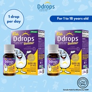 BUNDLE DEAL: Ddrops Kids Booster 600 IU Daily Liquid Vitamin D3 Supplement, 600 IU (2.8 ml,100 drops