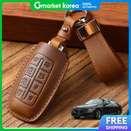 D24 Yow892S9 G80 Compatible Blue Smart Key Case Leather Key Holder