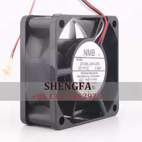 NMB Case Fan DC12V 0.58A 2410mL-04W-B79 6025 3-wire Dual Ball Bearing High Air Volume Cooling Fan 60