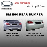 BMW 5 SERIES E60 REAR BUMPER M5 OR M SPORT FIBER