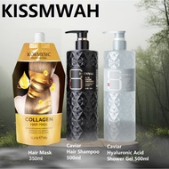 500ml Caviar Cleansing & Moisture Shampoo/Conditioner Caviar Keratin Hair Mask/Caviar Shower Gel Ami