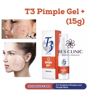 [RES CLINIC] T3 Pimple Gel Plus 15g (Reduce Pimple Scars Acne Jerawat)
