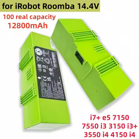 14.4V 12800mAh i7 Battery Replacement for iRobot Roomba e and i Series i7+ e5 7150 7550 i3 3150 i3+ 