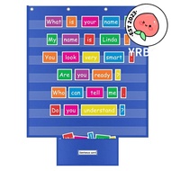 YRBWDYZDH Standards Pocket Chart, Large Educational Classroom Pocket Chart, Accessories Durable Clas