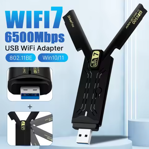 Fenvi WiFi 7 USB Adapter BE6500 802.11BE Wireless WiFi card 6500Mbps USB3.0 WiFi Dongle 2.4G/5G/6GHz