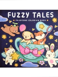 1ชิ้น หนังสือระบายสีแฟรี่คอร์ Fuzzy Tales: หนังสือระบายสี 42 หน้าสำหรับผู้ใหญ่และวัยรุ่น, ลวดลายน่าร