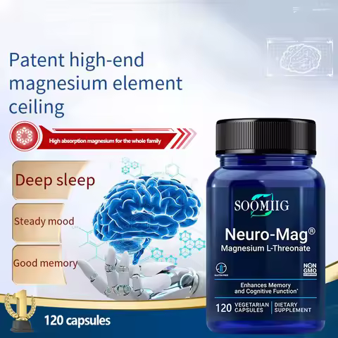 Soomiig Magnesium L-Threonate 2000 Mg, Memory and Cognitive Function Supplement, Fatigue Relief, Bra