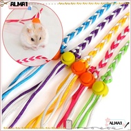 ALMA Pet Cage Leash, Adjustable 1.4m Pet Hamster Leash,  Nylon Rabbit Collar Leash Rat Mouse Hamster