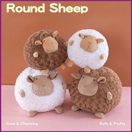 YT4 Round Sheep Plushie Cute Round Fluffy Sheep Stuffed Animal Soft Pillow Toy