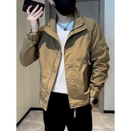 Men Jacket Street Wear Tooling Stand-Up Collar Jacket Handsome Men's Spring Autumn Casual Short Top 