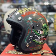 「議價不回 無誠勿擾」電單車 GALLOP 安全帽 R/F 芬克鼠 RAT FINK 聯名 限量 復古帽 水泥灰