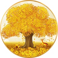 Full diamond 5D DIY diamond painting round money tree Rhinestone diamond embroidery fortune tree bead painting