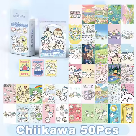 50Pcs Chikawa Card Postcard Collection Card Anime Hachiware Usagi Fans Collection Photo Cards Lomo D