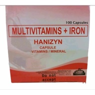 HANIZYN Multivitamins+iron 100 capsules