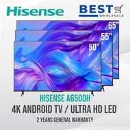 Hisense 4K Google UHD TV 电视 (50"/55"/65") A6500H