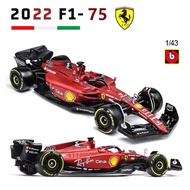 C Bburago 1:43 16 Leclerc 2022 F1 Scuderia F1-75 55 Sainz Alloy Ury Vehicle Diecast Cars Model To