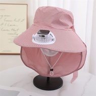 Solar Fan Hat Sunscreen Hat with Fan Hat Men Fishing Fan Hat Solar Charging Summer Women Work Outdoo