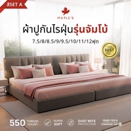 MAPLE'S Bed Sheet​Dust Mite Proof (Seta Color) 7.5 Feet​ 8 Feet 8.5 9 9.5 10 11 12 Jumbo 6-14 Inches