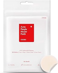 COSRX Acne Pimple Master Patch Acne Patch, Hydrocolloid Acne Absorbing Spot Dot 24 Patches