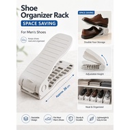 Adjustable Shoe Organizer Rack 26cm | Space Saving Shoe Slot for Men's Shoes