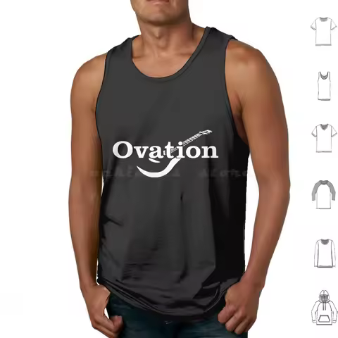 Ovation Guitars Logo Tank Tops Vest Sleeveless Guitar Music Jackson Jackson Guitars Metal Guitarist 