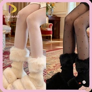 DIACHASG Fur Boots Cover, Solid Color Harajuku Leg Warmers,  Thickened Knitted Calf Socks Women
