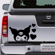 KUROMI CAR CUTTING STICKER KUROMI CUTE QUALITY CAR TRUNK STICKER