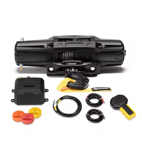 BUNKER INDUST 6000LBS IP67 Waterproof Remote Control Synthetic Rope Electric Winch For 4x4 ATV UTV B