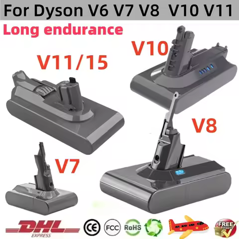 Vacuum Cleaner rechargeable Battery for Dyson V6 V7 V8 V10 V11 V15 Series SV07 DC62 DC58 DC31 Absolu