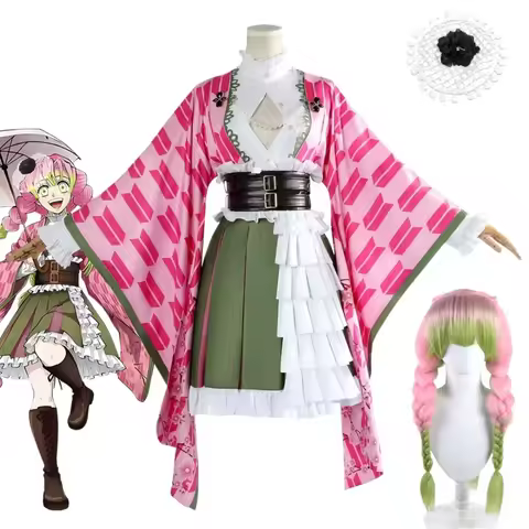 2026 Mitsuri Cosplay Kanroji Mitsuri Cosplay Costume Wig Cosplay Kanroji Mitsuri Cosplay Costume Wig
