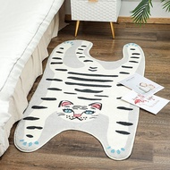 Furry Tiger Carpet Non-slip Bedside Rug Cartoon Kids Play Mat Living Room Decor Carpets Soft Balcony