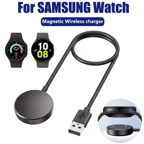 Magnetic Watch Wireless Charger For Samsung Galaxy Watch 4 3 Portable USB Cable Fast Charging Dock S