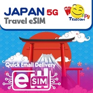 Happy Japan eSIM - 5-15 Days 3-8GB Unlimited Data Prepaid Travel eSIM (4G)